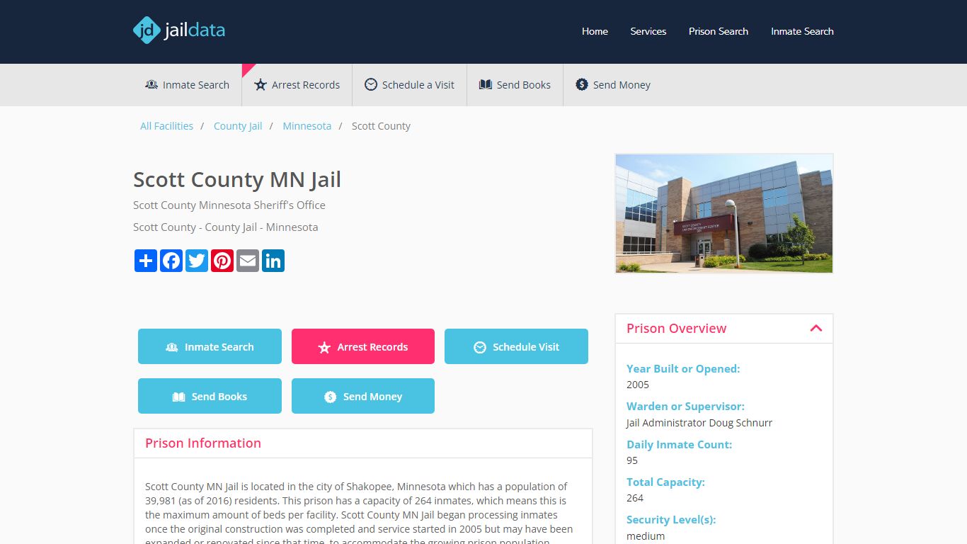 Scott County MN Jail Inmate Search and Prisoner Info - Shakopee, MN
